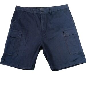 Levis Cargo Shorts Mens 42 Blue Flat Front Utility Pockets Casual Summer Twill